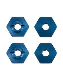 Hexagones de roue Team Associated FT 1:14, aluminium bleu