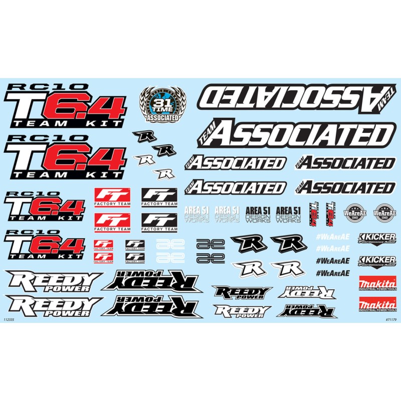 Stickers Team Associated RC10T6.4