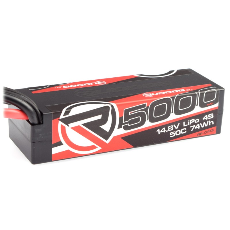 Batterie LiPo Stick RUDDOG 5000mAh 50C 14,8V avec prise XT90