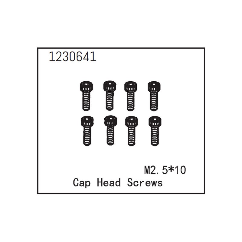 Vis  6 pans creux Absima M2,5 x 10 mm (10 pièces)