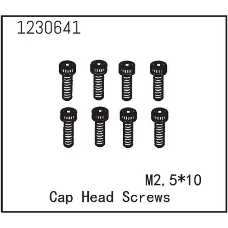 Vis  6 pans creux Absima M2,5 x 10 mm (10 pièces)