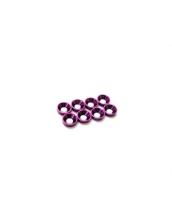 Rondelle fraisée en alliage Hiro Seiko 3 mm (taille S) [violet] (8 pièces)