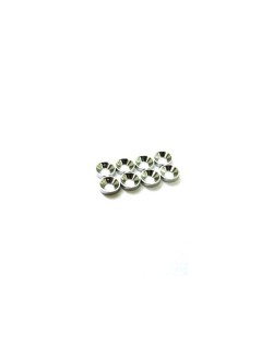 Rondelle fraisée en alliage Hiro Seiko 3 mm (taille S) [Argent] (8 pièces)