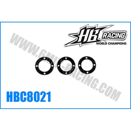 Joints papier de differentiel (3) HB RACING