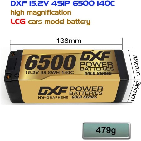 DXF 4S 6500mAh 15.2V 140C Batterie Lipo PK 5MM