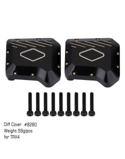 INJORA Black Coating Brass Diff Cover 8280 For TRX-4