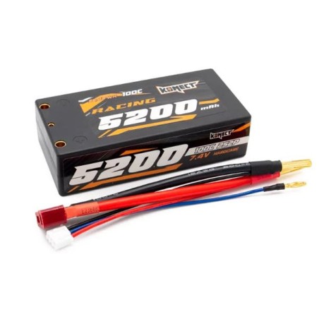 Konect Lipo Shorty 7.4v 5200mah 100C 2S2P KN-LP.RT-2S5200-ST