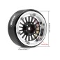 Roues Injora Modu Wheel Rainbow Beadlock de 1,3 po à déport négatif pour Crawler RC 1/18 1/24 - 18 rayons