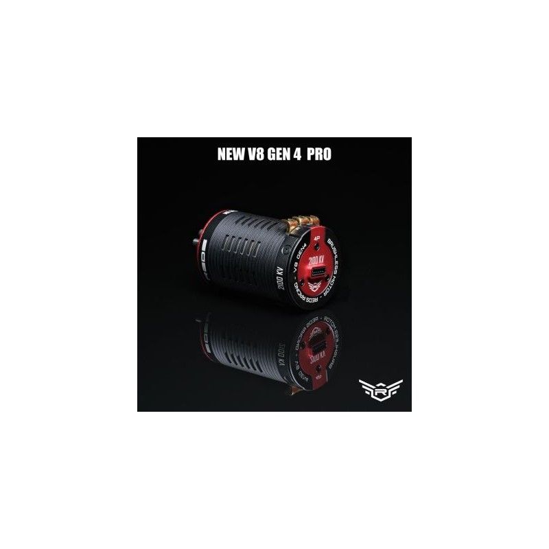 Moteur Brushless Reds Racing V8 Gen4 2100 KV 4 Poles Sensored