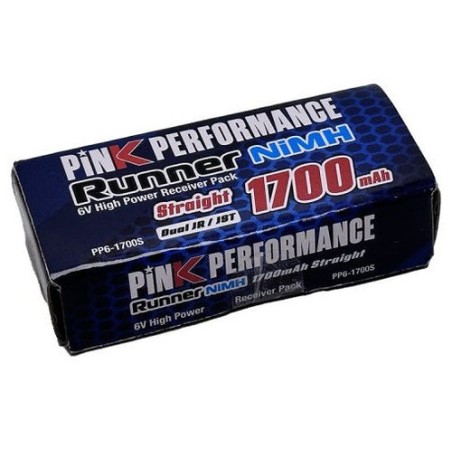 Pink Performance Accu Rx NiMh 6.0v 1700mAh Straight