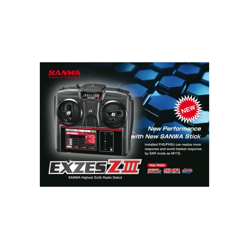 Radio Sanwa Exzess Z3 et récepteur RX493i