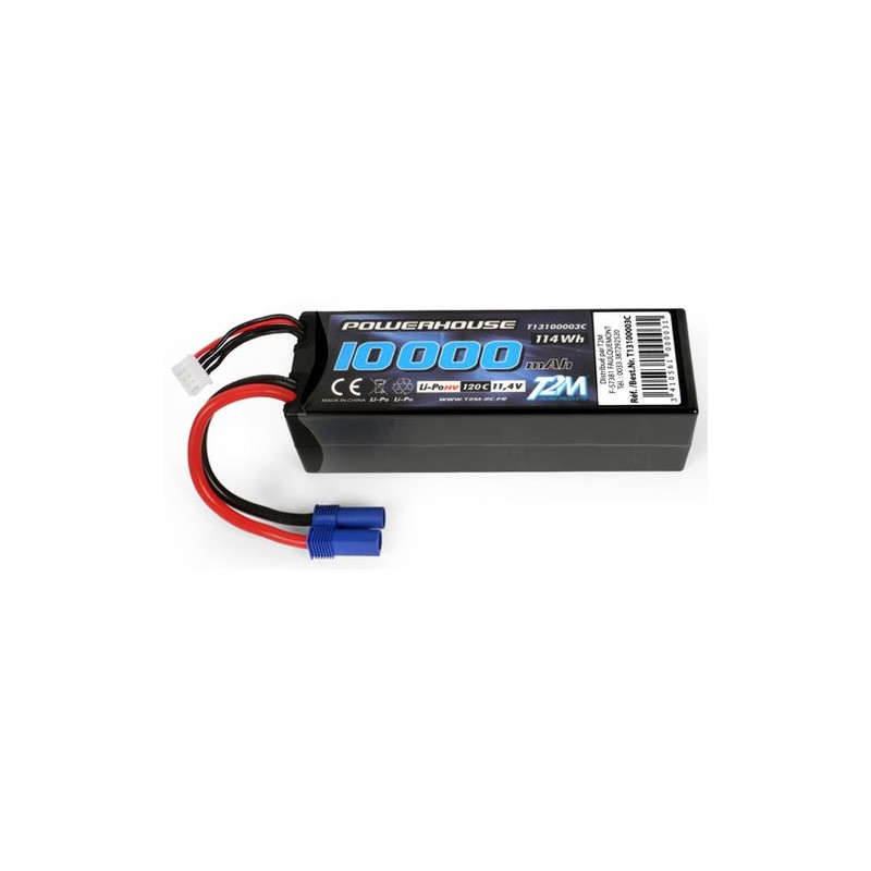 T2M Accu Li-po HV 11.4V 3S 10000mAH 120C T13100003C