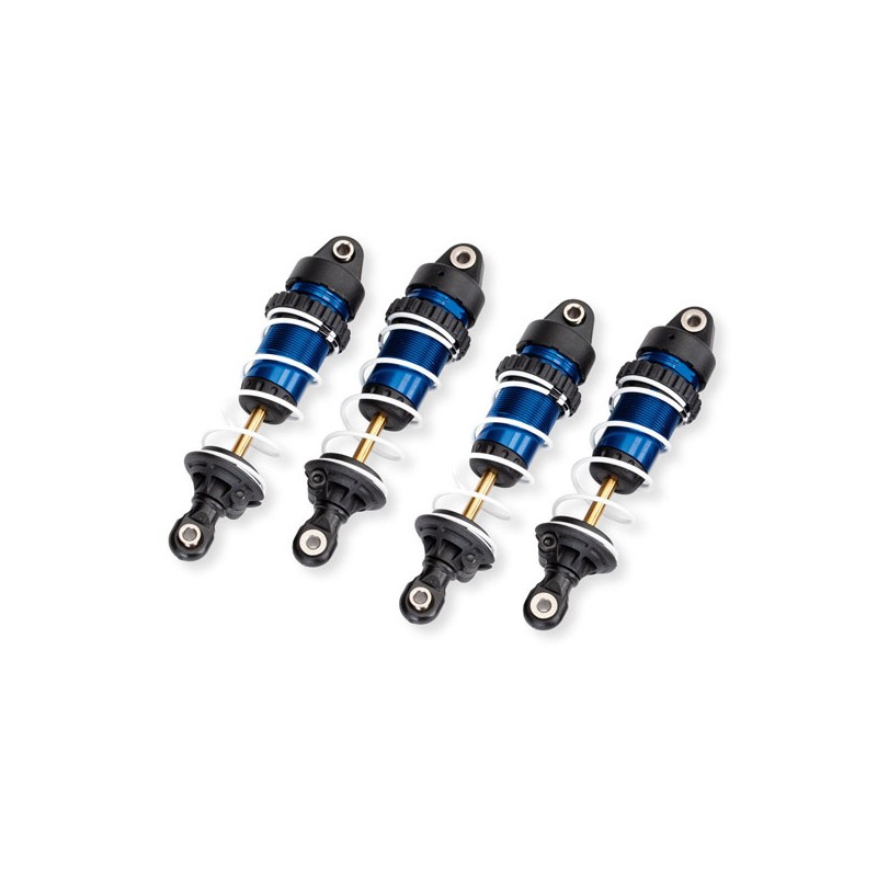 AMORTISSEURS LONG GTR ALU ANODISES ORANGES AVEC RESSORT (4) – MINI MA