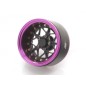 Boom Racing ProBuild™ 1.9" LGB Adjustable Offset Aluminum Beadlock Wheels (2) Purple/Black