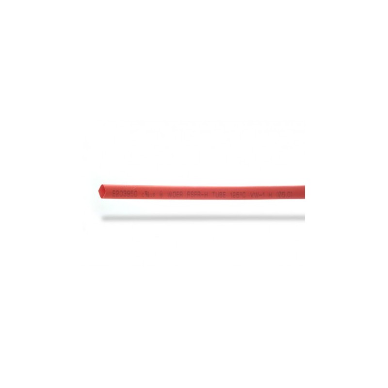 Tube gaine Thermoretractable 5mm rouge - 1m