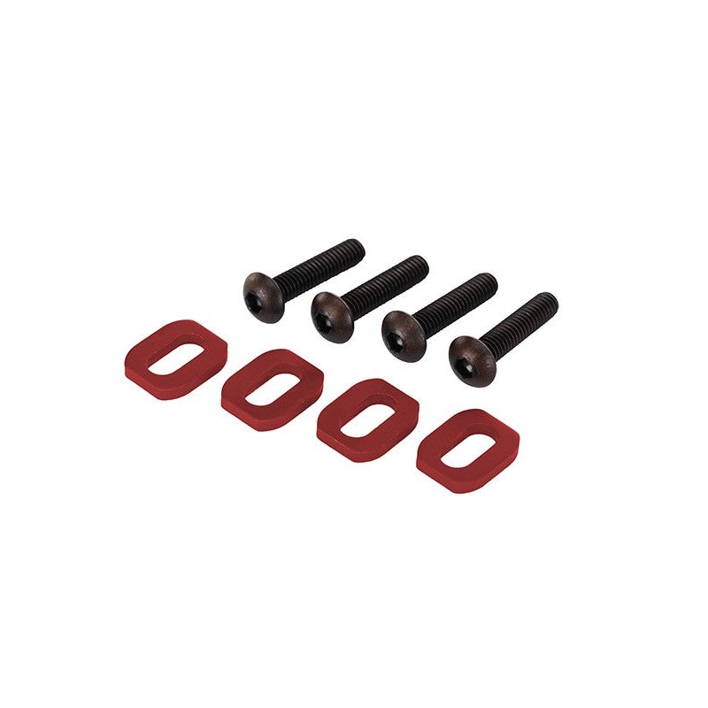 Traxxas Rondelle fixation moteur alu rouge + visserie (x4) 7759R