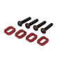 Traxxas Rondelle fixation moteur alu rouge + visserie (x4) 7759R