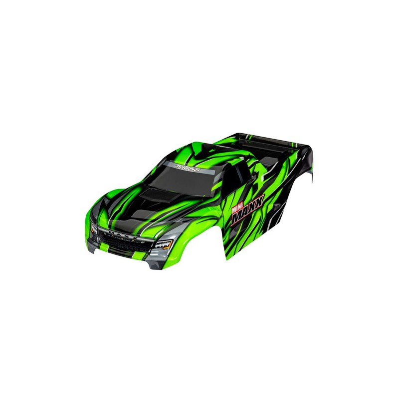 CARROSSERIE MINI MAXX PEINTE ET DECOREE VERTE 10711-GRN