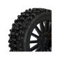 Hobbytech HTR Pneus + Jantes Noir Maxi Cross 1/8 ( paire ) HTR-T458B