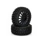 Hobbytech HTR Pneus + Jantes Noir Maxi Cross 1/8 ( paire ) HTR-T458B