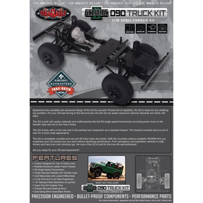 RC4WD GELANDE II TRUCK KIT 1/10 KIT CHÂSSIS