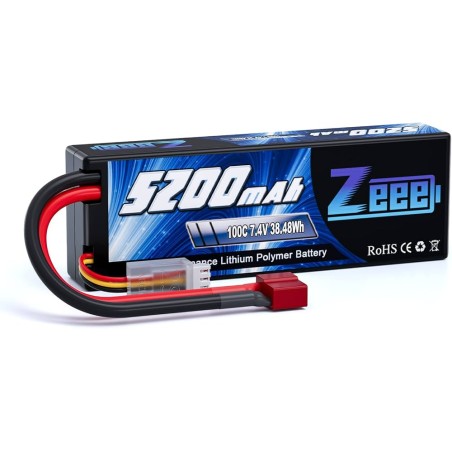 Lipo 2S 5200mAh 100C 7.4V  avec Connecteur Deans