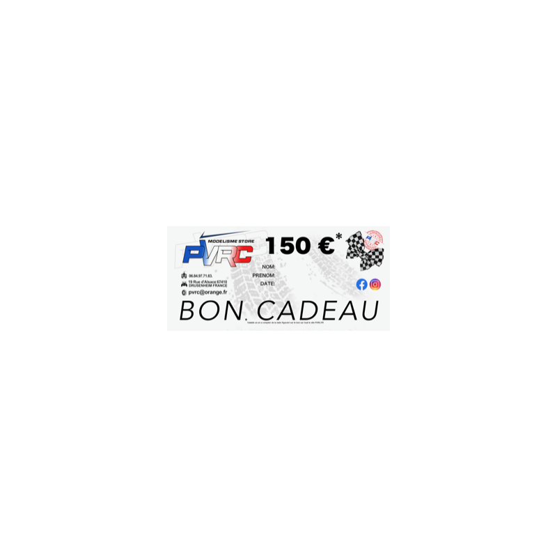 BON CADEAUX BCPVRC150 - 150€ BON CADEAUX BCPVRC150 - 150€