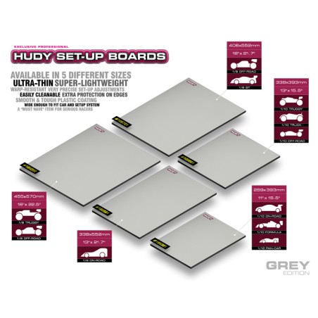 Planche de réglage 1/8 TT / TRUGGY - HUDY - 108202