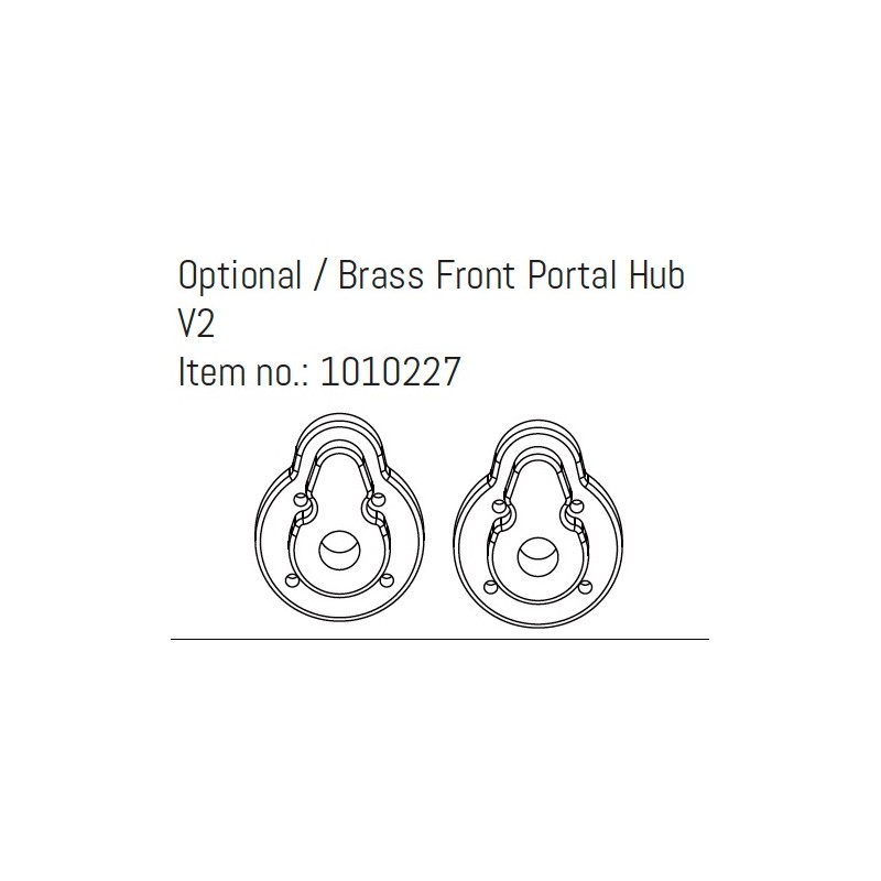 Opt. Brass Front Portal Hub V2 - EVO GOAT - AB240393