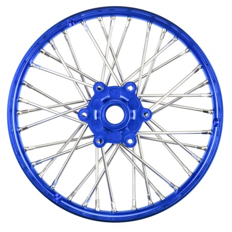 Roue AVANT Pro-Spec Aluminium V2 1/4 Bleu/Bleu (1) : Promoto-MX PRO283600T1