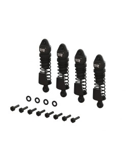 Ensemble d'amortisseurs en aluminium, longueur 58 mm, huile 1 000 cSt (4), noir : GROM
