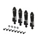 Ensemble d'amortisseurs en aluminium, longueur 58 mm, huile 1 000 cSt (4), noir : GROM