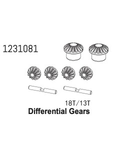 Ensemble de pignons de différentiel 18T/13T CR4.4