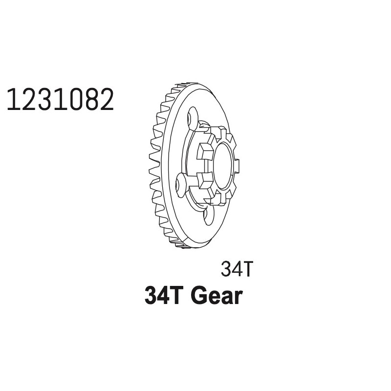 Couronne dentée 34T CR4.4