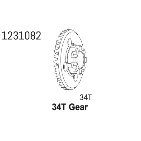 Couronne dentée 34T CR4.4