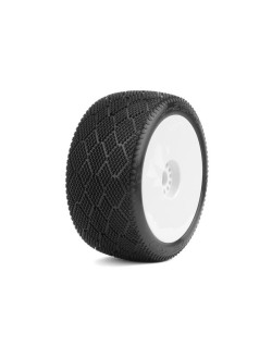 Pneus Jetko Truggy 1/8 J-zero (2) sur jantes blanches