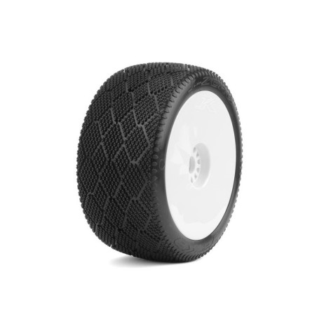Pneus Jetko Truggy 1/8 J-zero (2) sur jantes blanches