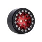 INJORA 1.0" 12-Spokes Beadlock Aluminum Wheel Rims for 1/24 RC Crawlers (4) (W1049) - Red