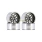 INJORA 1.0" Negative Offset 3.78mm Deep Dish Stamped Steel Wheel Rims for 1/24 RC Crawlers (4) (W1004) - Grey