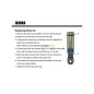 Amortisseurs INJORA à huile filetés de 59 mm de long pour TRX4M (4M-42) 1/18, noir