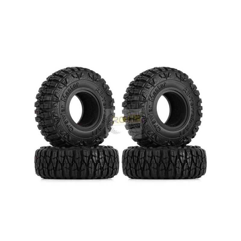 Pneus tout-terrain INJORA 1" 60 x 20 mm pour chenilles RC 1/24 (4) (T1006)