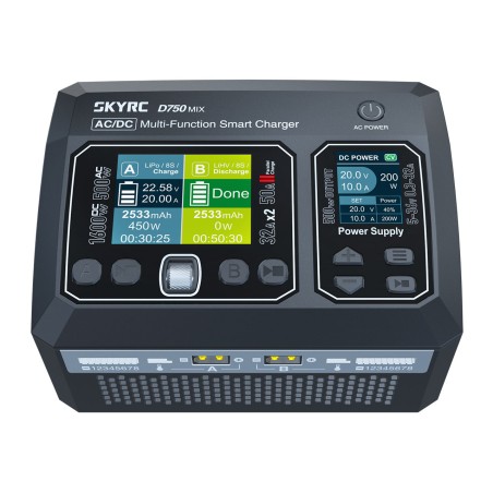 SkyRc Chargeur D750 Mix Lipo 1-8S 32A 50W AC SK100201-01