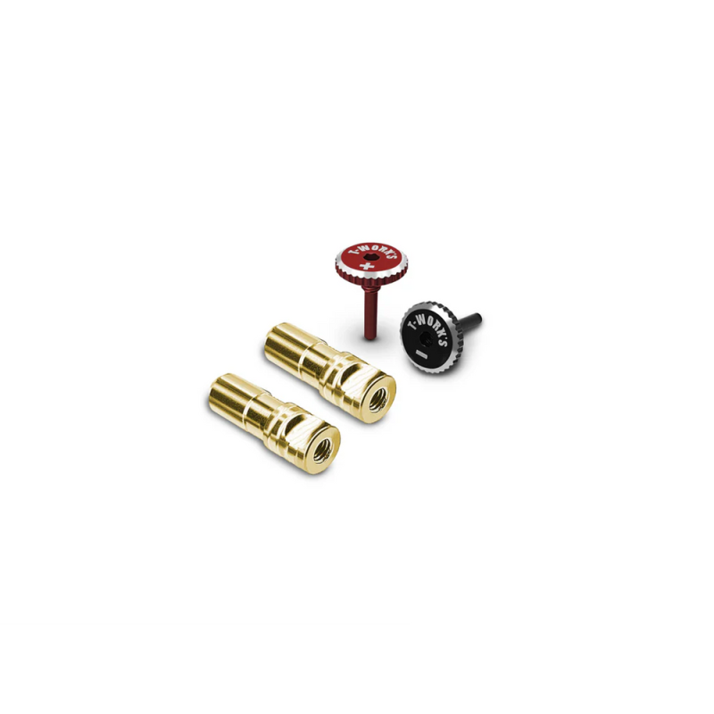 T-Work's Cache-Connectique Pk Or 5mm (4Pcs)Rouge/Noir EA-042-5-RB