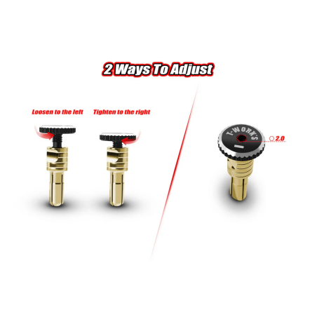T-Work's Cache-Connectique Pk Or 5mm (4Pcs)Rouge/Noir EA-042-5-RB