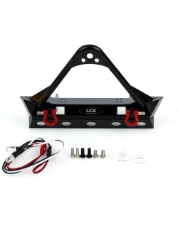 LCX Pare-chocs avant en métal Racing 1/10e RC Crawler pour Traxxas TRX4 TRX6 Axial SCX10 II 90046