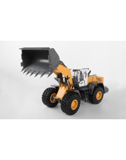 Chargeuse sur pneus hydraulique Earth Mover 870K à l'échelle 1/14 (jaune et blanche)