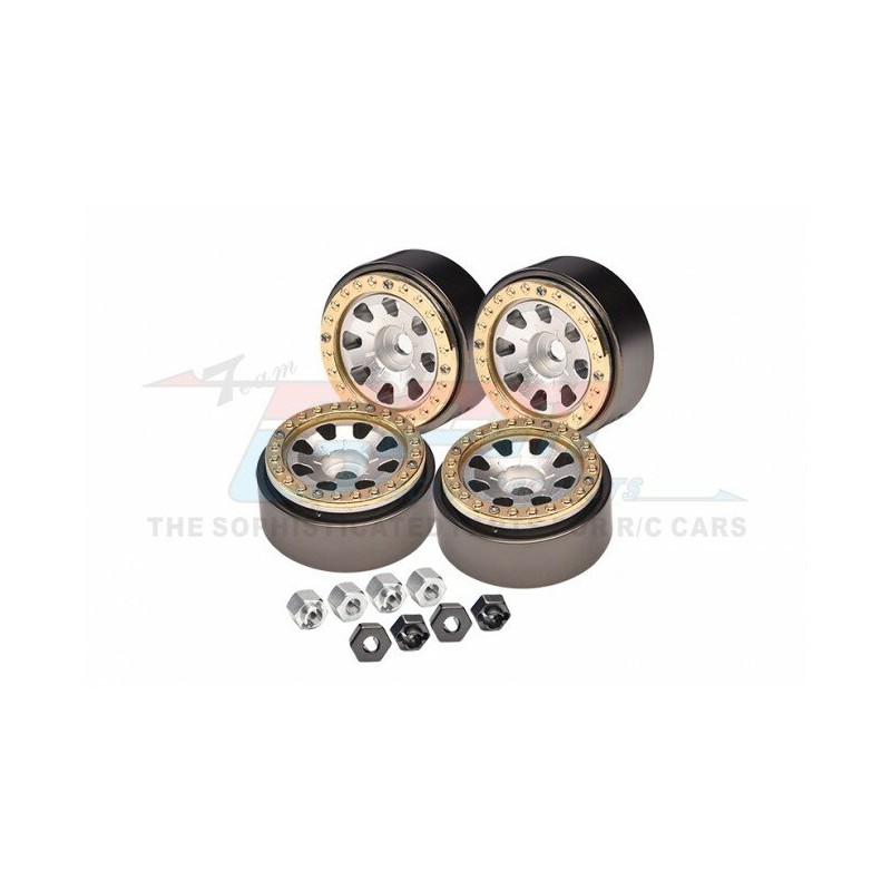 Jantes SLVR Beadlock 1.0 8 trous en aluminium  (4) GPM TRX-4M, SCX24