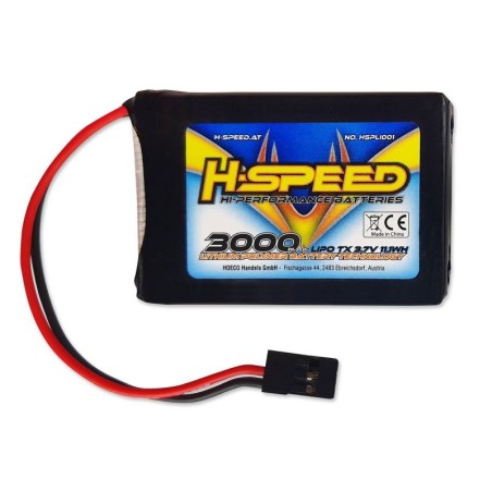 LiPo 3000mAh 3,7V TX H-SPEED pour zB. MT-44 et MT-5 (61x46x9mm)