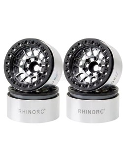 RhinoRC MOZA Negative OffSet Aluminum 1.9 Inch Wheel Rim Titanium (4)