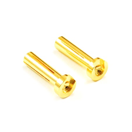 CONNECTOR (2) 4.0MM MALE GOLD